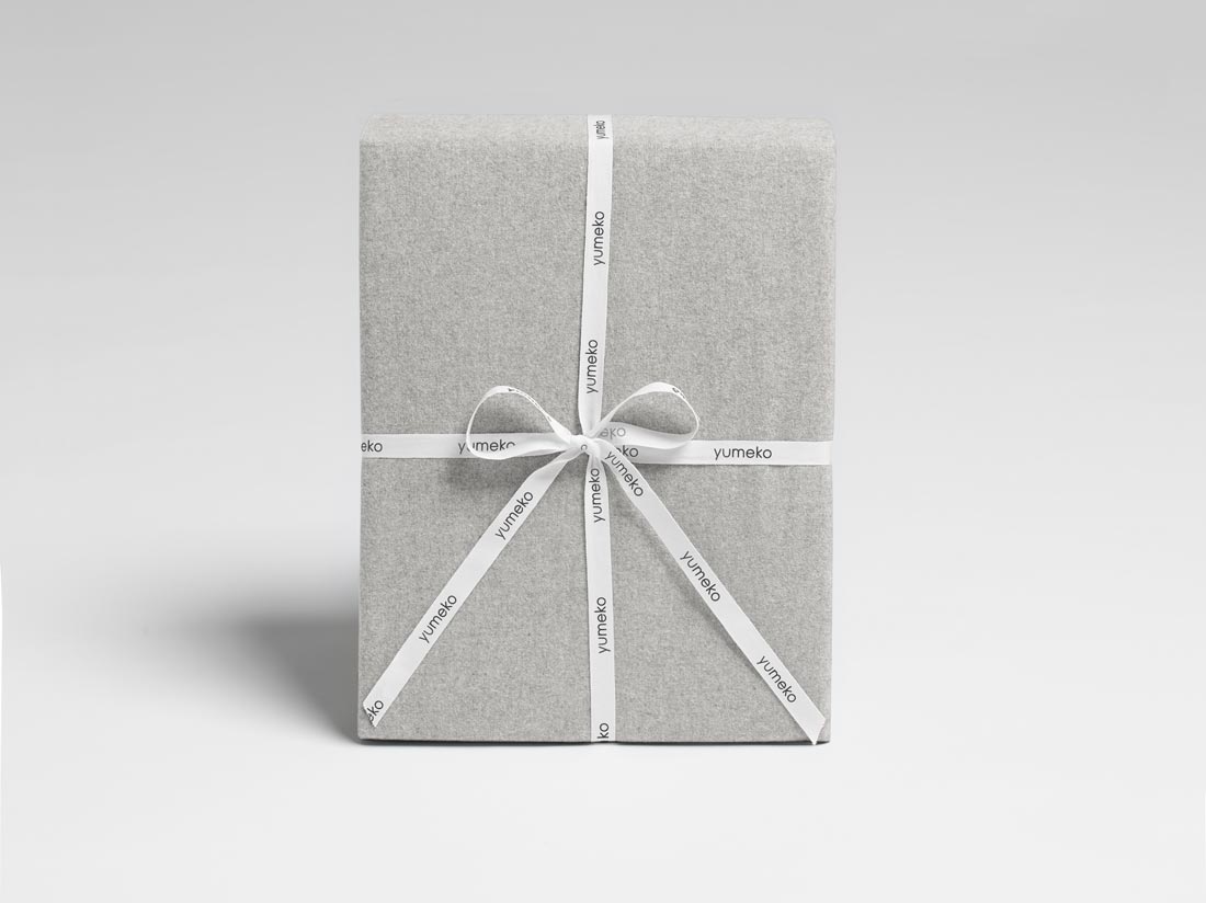 Parure de lit flanelle de coton gris clair