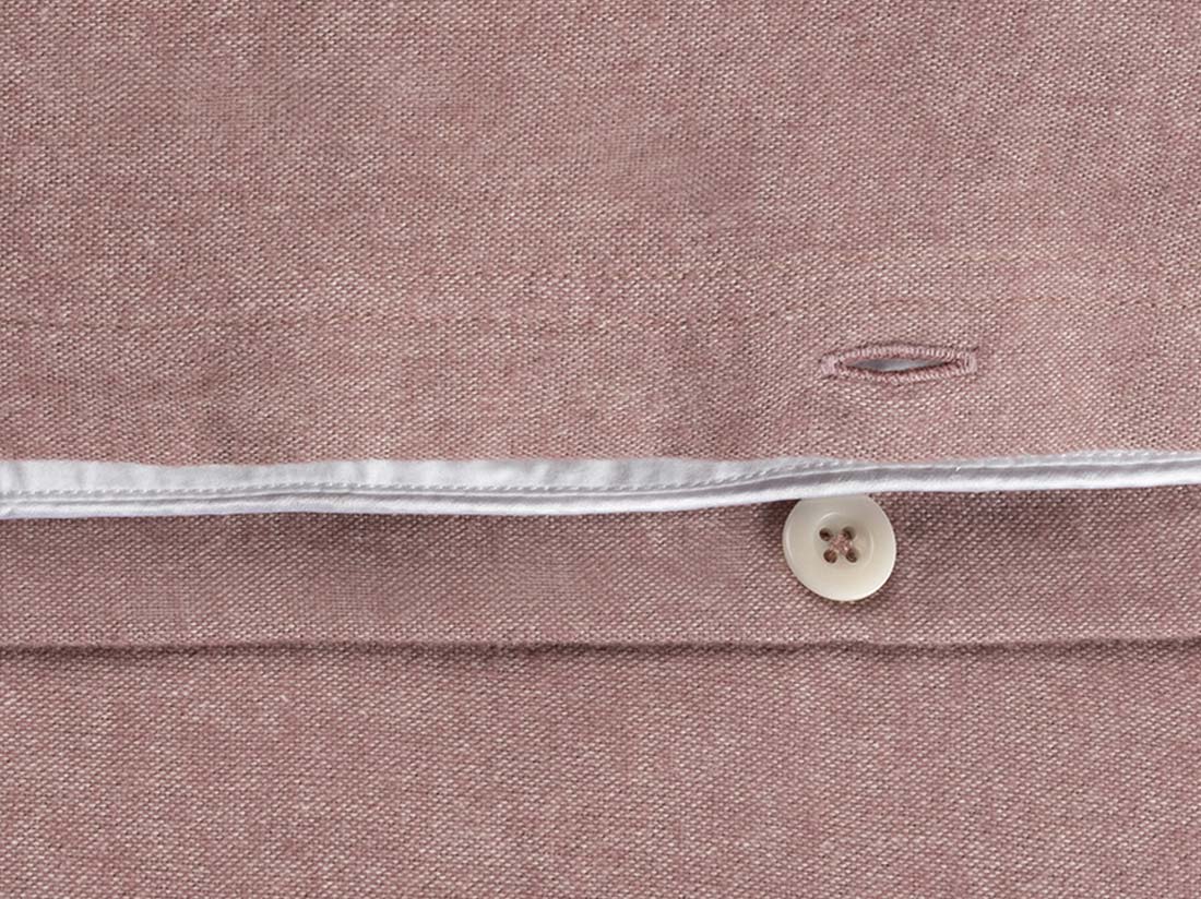 Parure de lit flanelle de coton mauve chambray