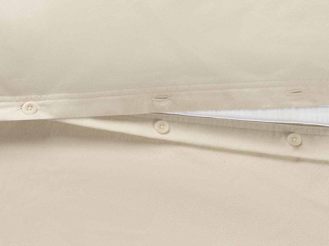 Parure de lit flanelle de coton naturel