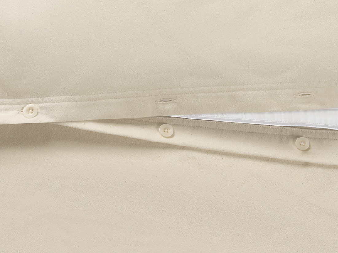 Parure de lit flanelle de coton naturel