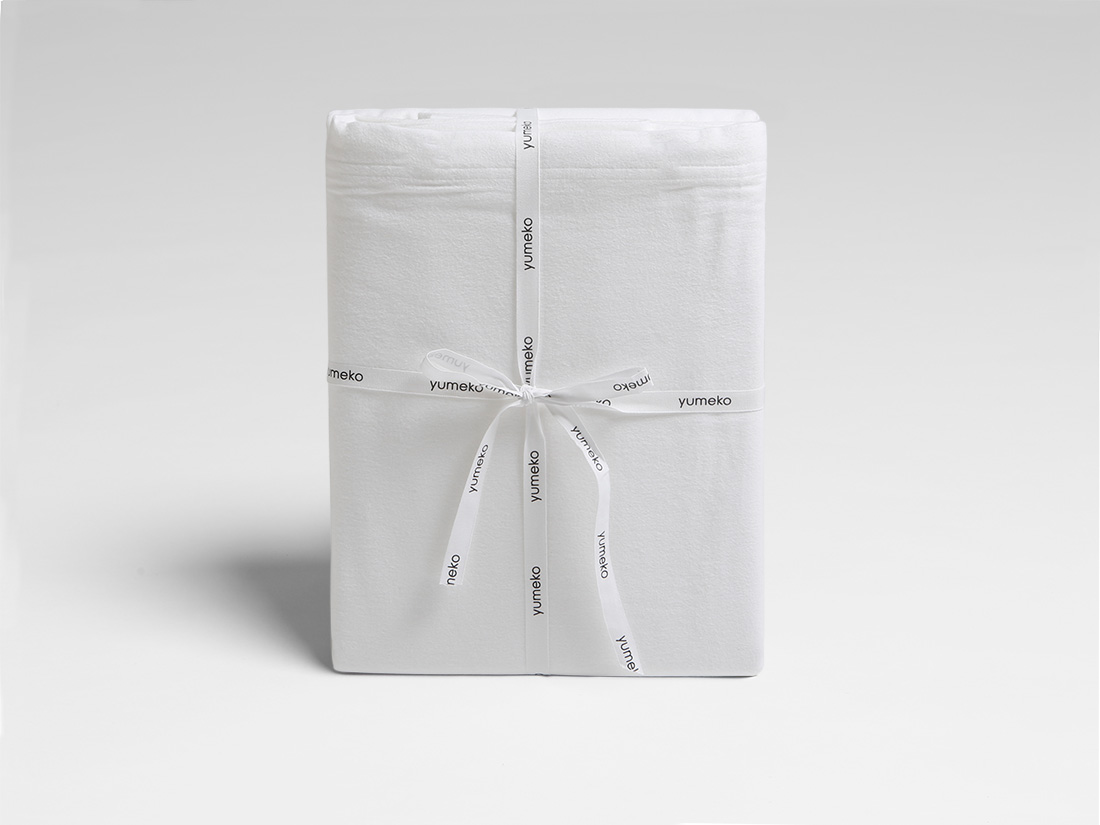 Dekbedovertrek flanel pure white