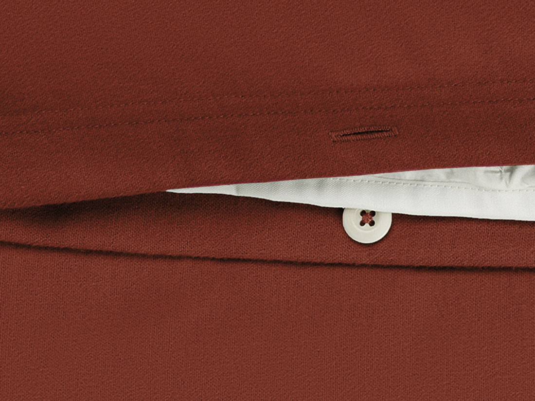 Housse de couette flanelle de coton velours rouge