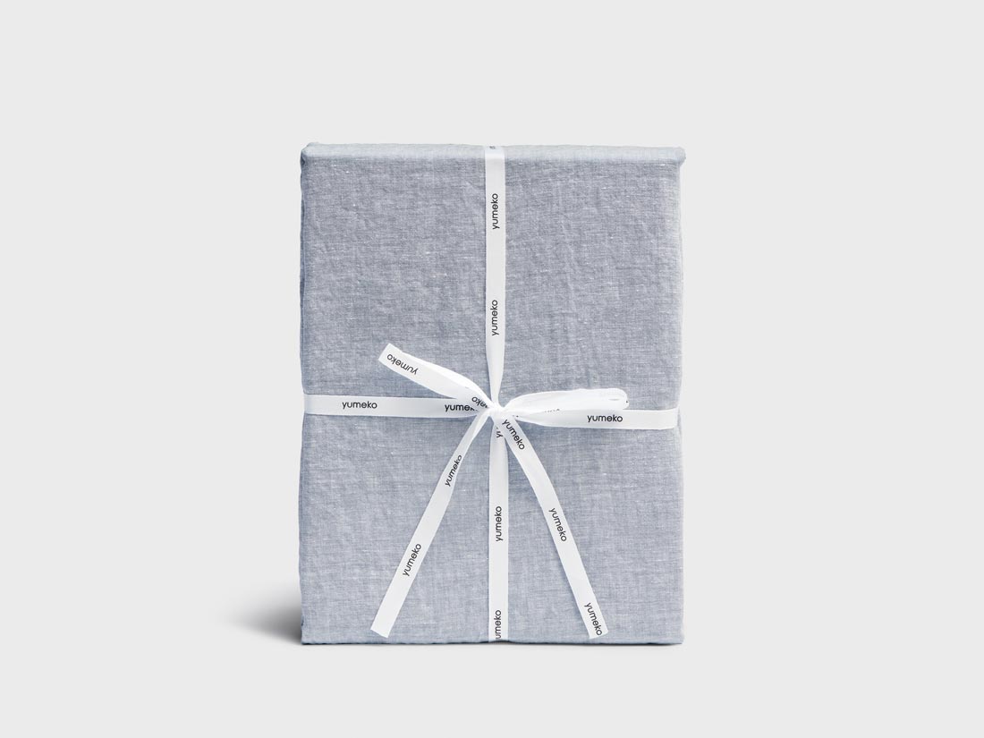 Leinen-Bettwäsche Blue Chambray