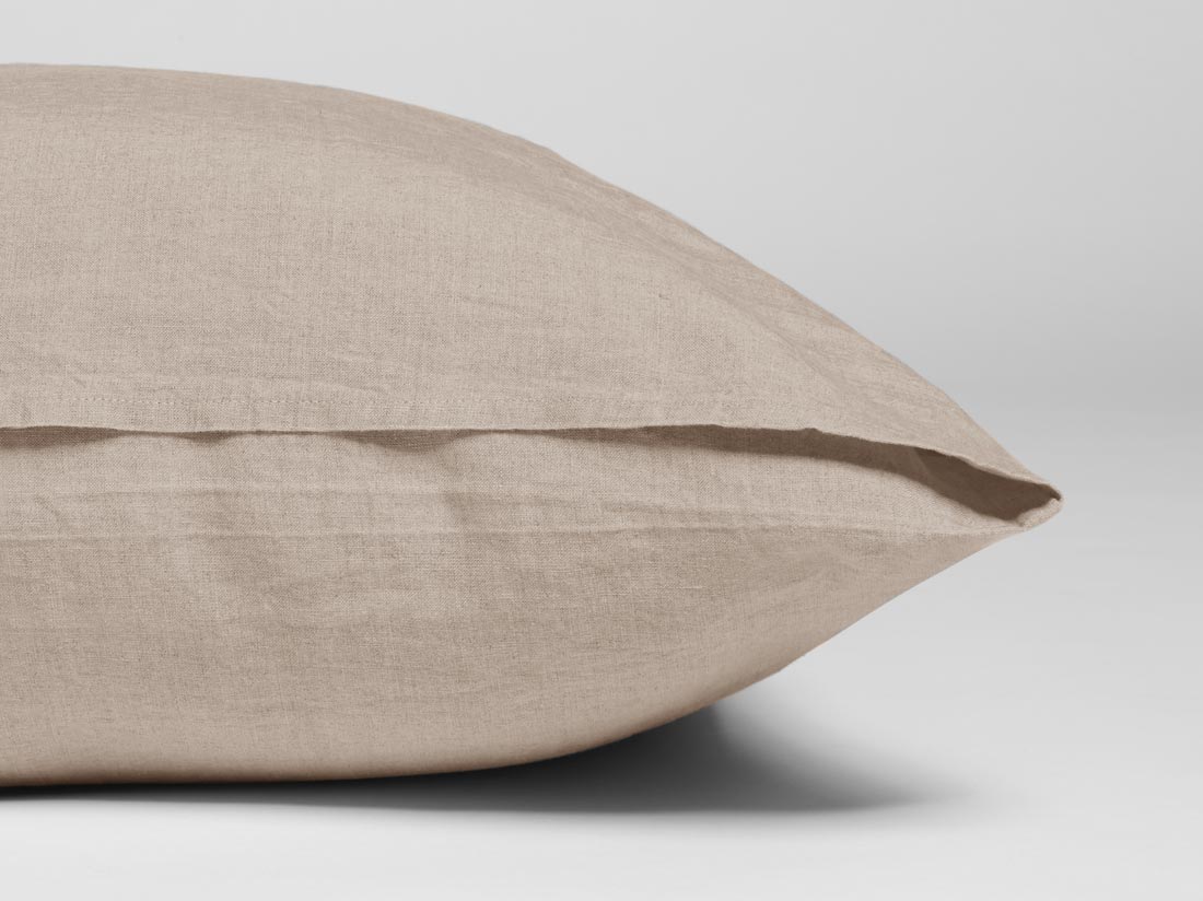 Kussensloop gewassen linnen dusty rose