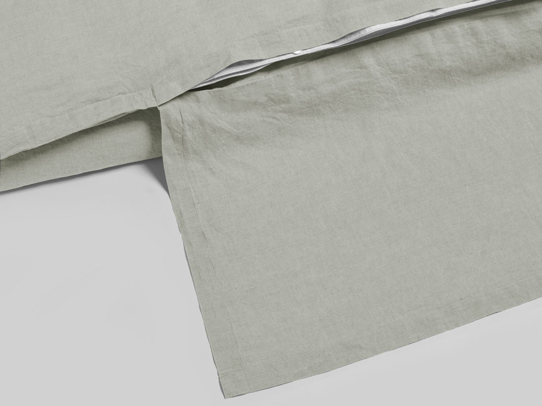 Kinderbettwäsche Gewaschenes Leinen Misty Green