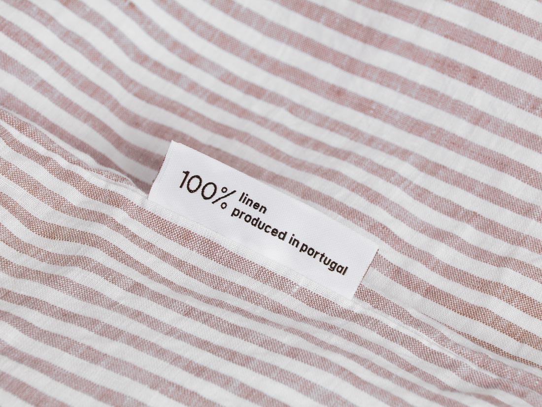 Leinen-Bettwäsche Rose Stripe