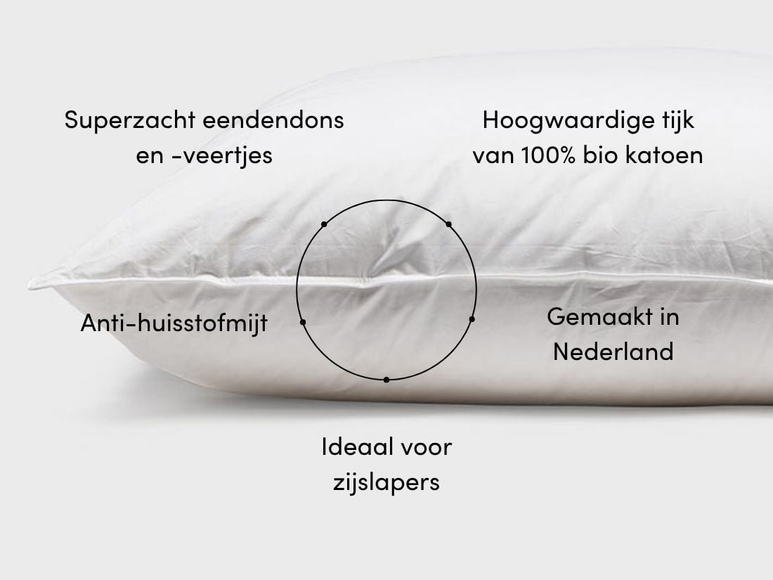 Kussen dons 60x70 extra stevig