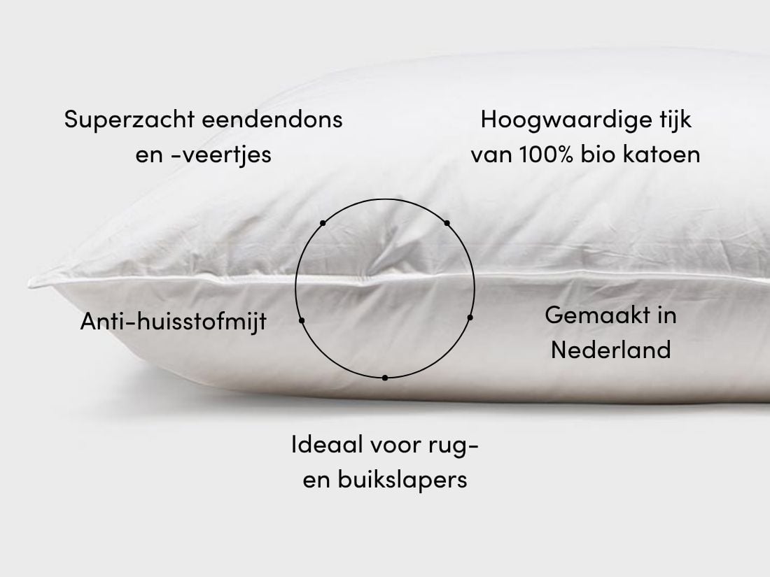 Kussen dons 60x70 zacht