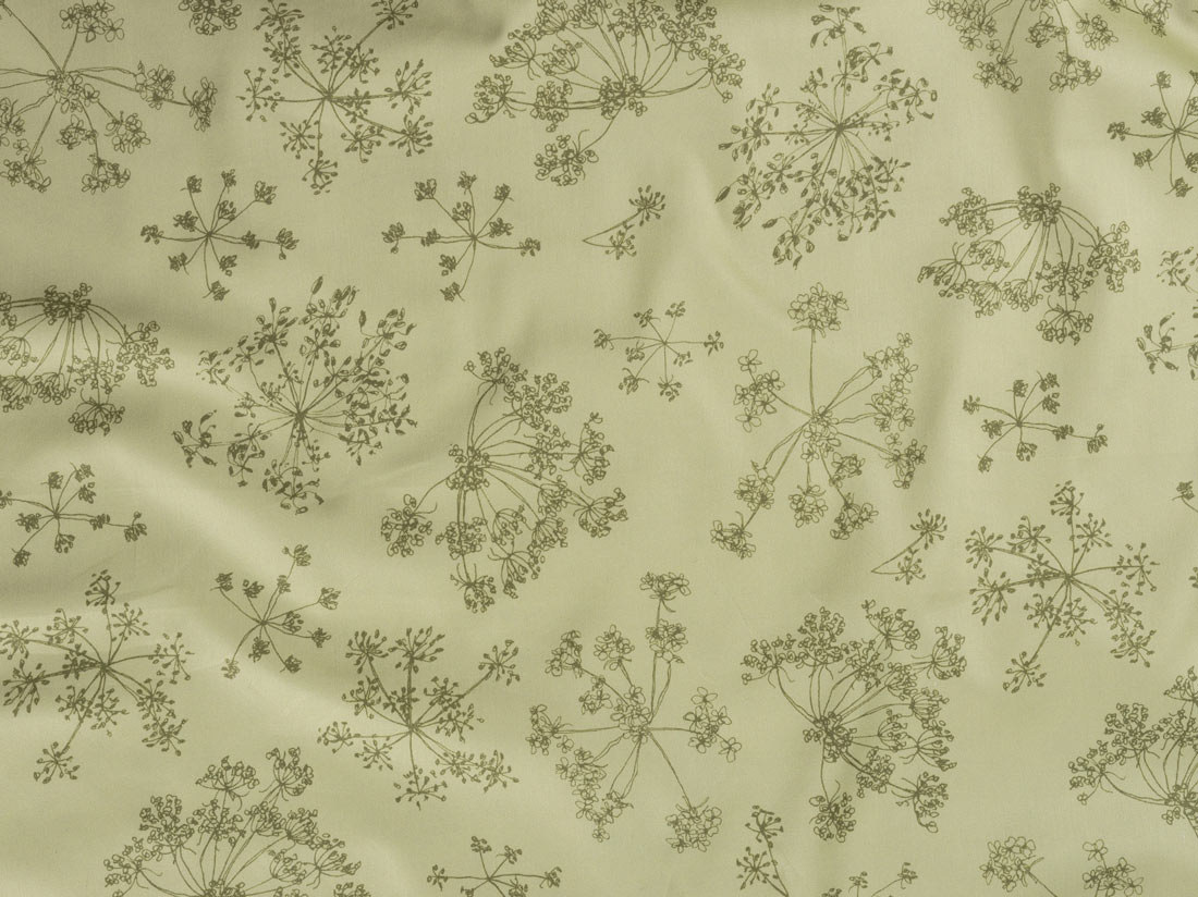 Dekbedovertrek katoen satijn green bloom