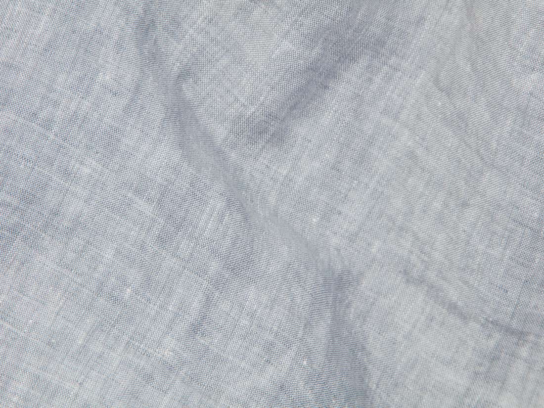 Spannleintücher Gewaschenes Leinen Blue Chambray