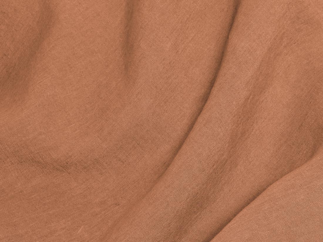 Kissenbezug Gewaschenes Leinen Terracotta