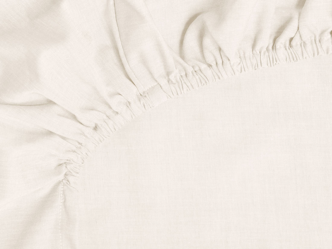 Drap-housse coton TENCEL™ latte chambray