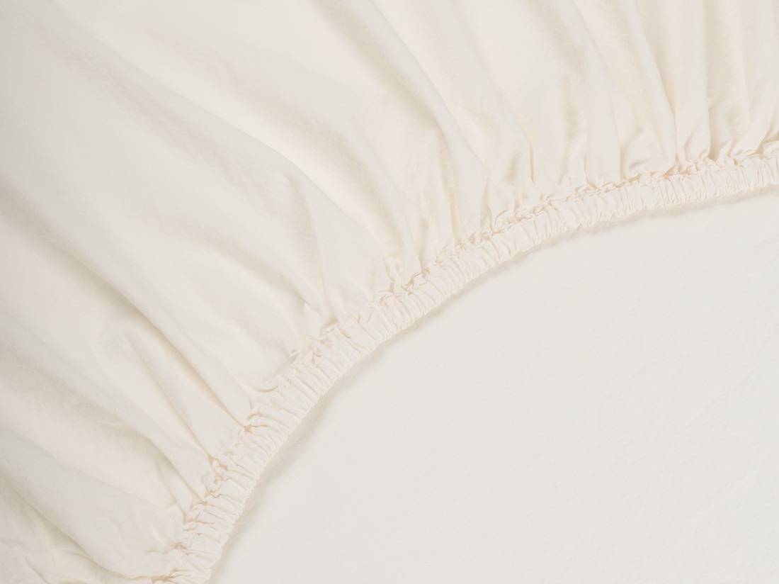 Spannleintücher Perkal-Baumwolle Soft Cream