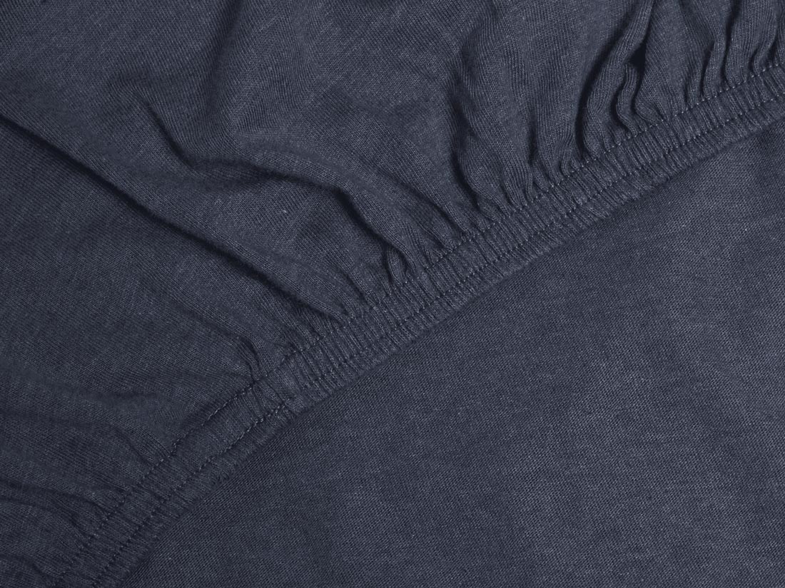 Drap-housse enfant jersey bleu indigo