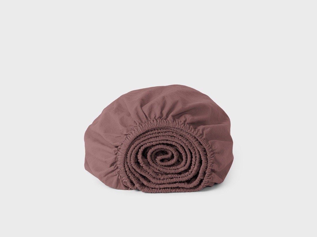 Spannbettlaken Perkal-Baumwolle Deep Raspberry