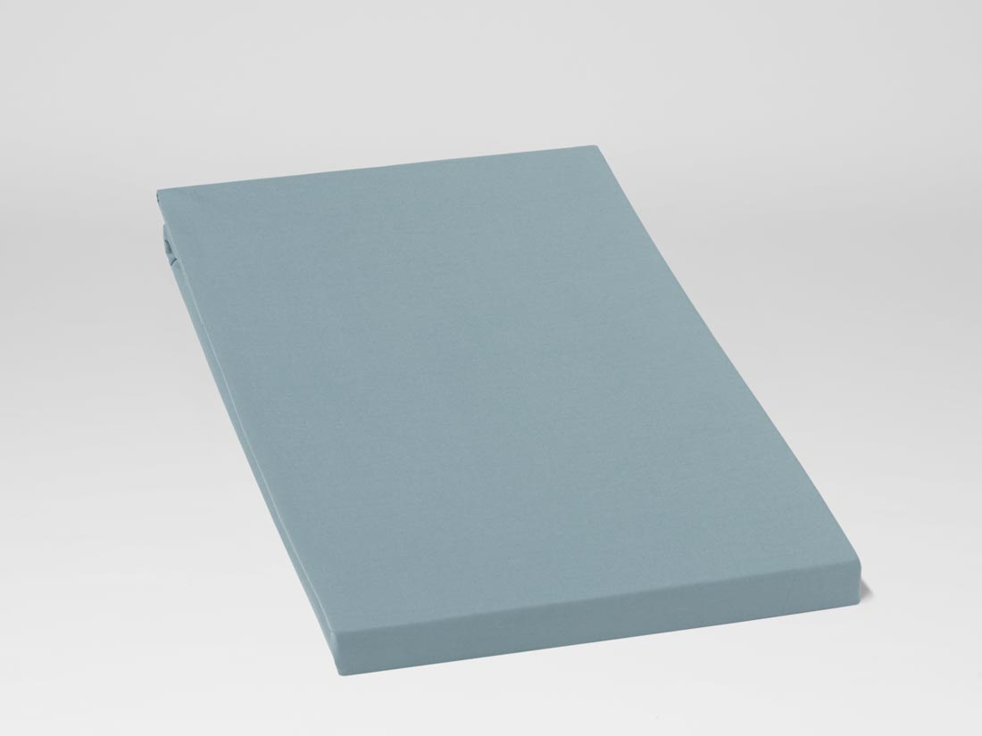 Faconlagen percale petrol blue