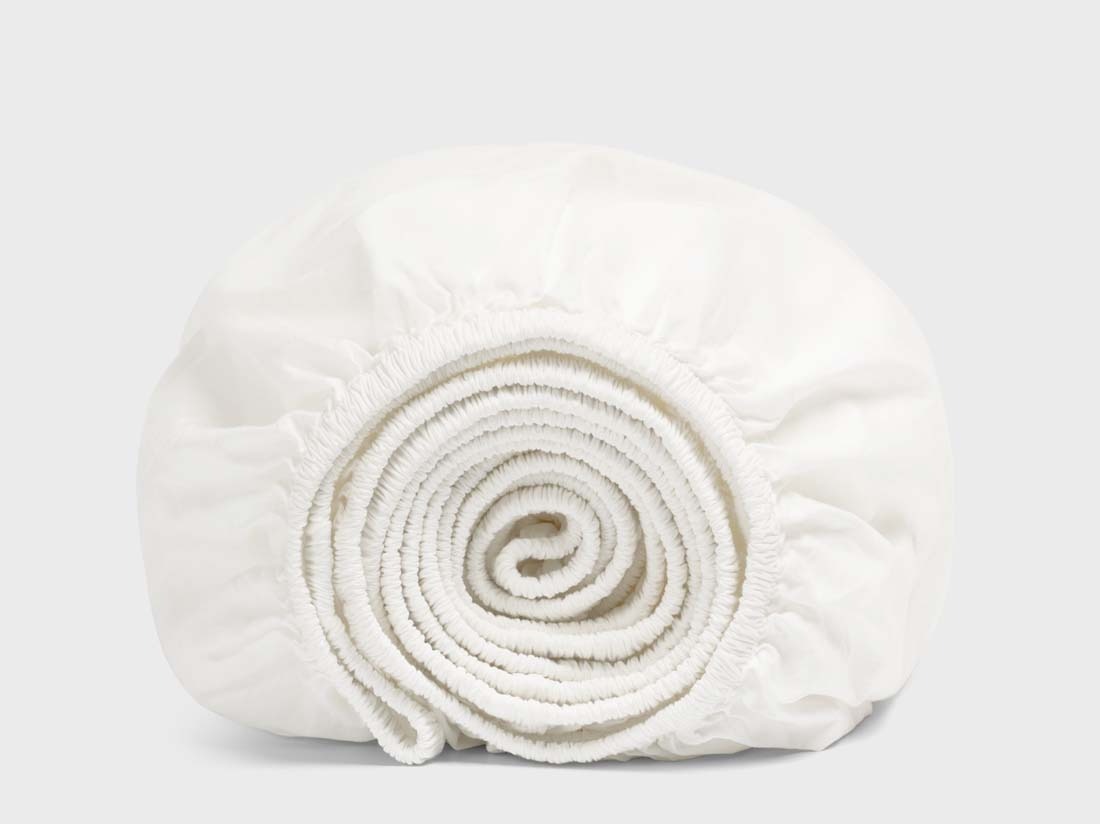 Kinderhoeslaken percal katoen blissful white