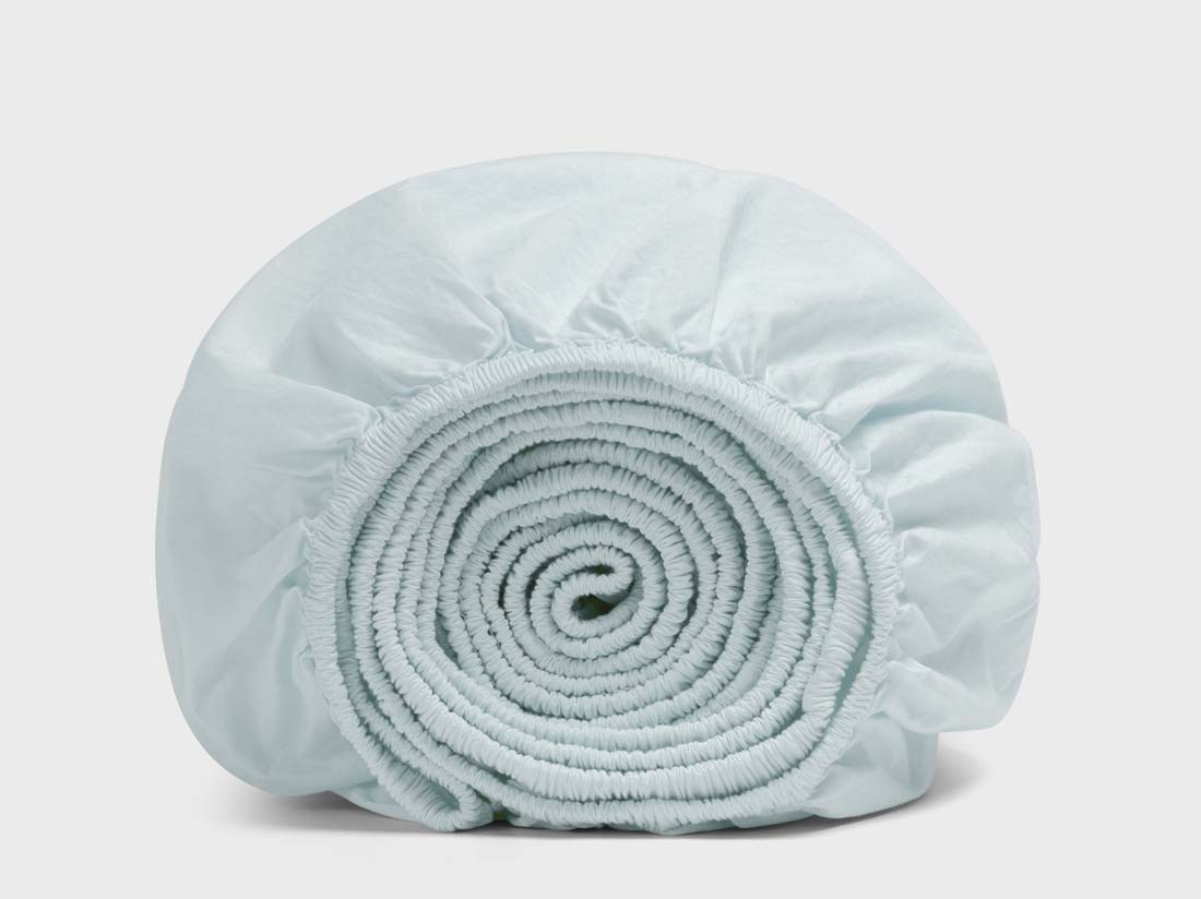 Kinderhoeslaken percal katoen playful aqua