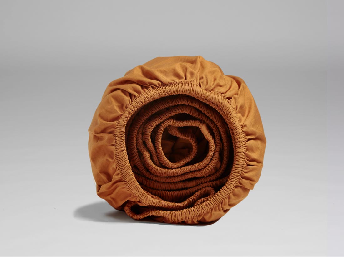 Spannleintücher Perkal-Baumwolle Ochre Yellow