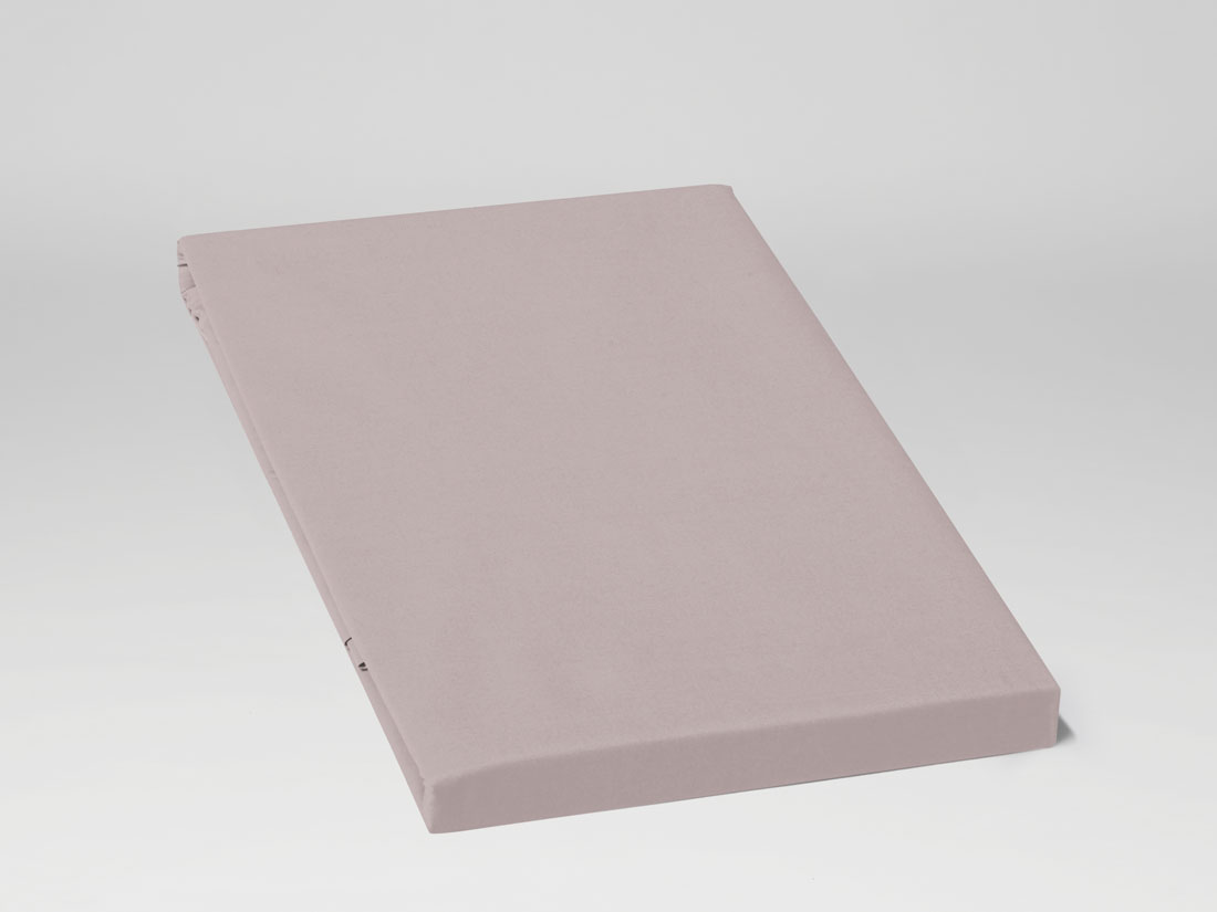 Faconlagen percale pale rose