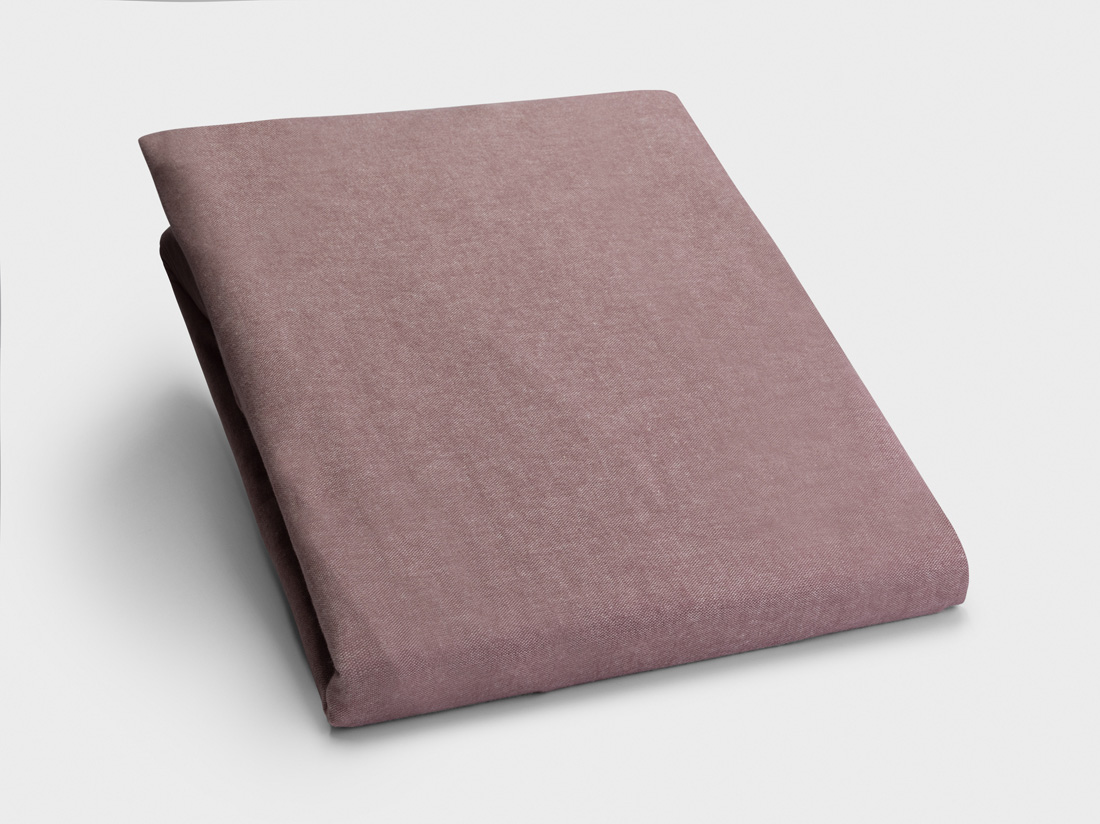 Spannleintücher Flanell Mauve Chambray