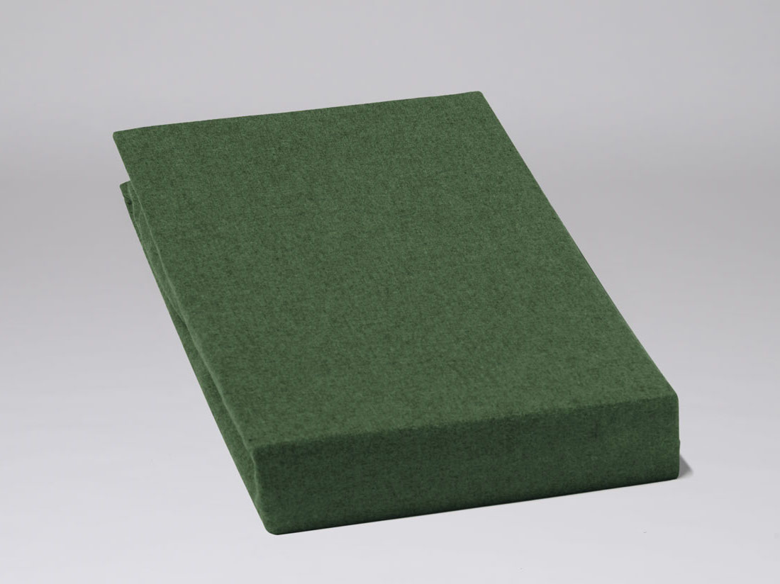 Hoeslaken flanel moss green