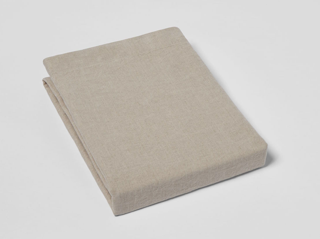 Kinderspannleintücher Gewaschenes Leinen Natural