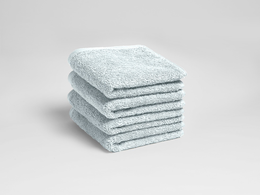 Gæstehåndklæder terry bubble blue 30x50 - 4 stk.