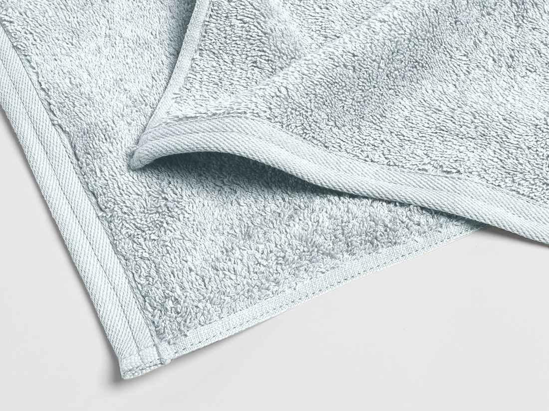 Gæstehåndklæder terry bubble blue 30x50 - 4 stk.