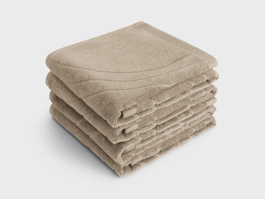 Gastendoekjes velours classic taupe 30x50 - 4 st