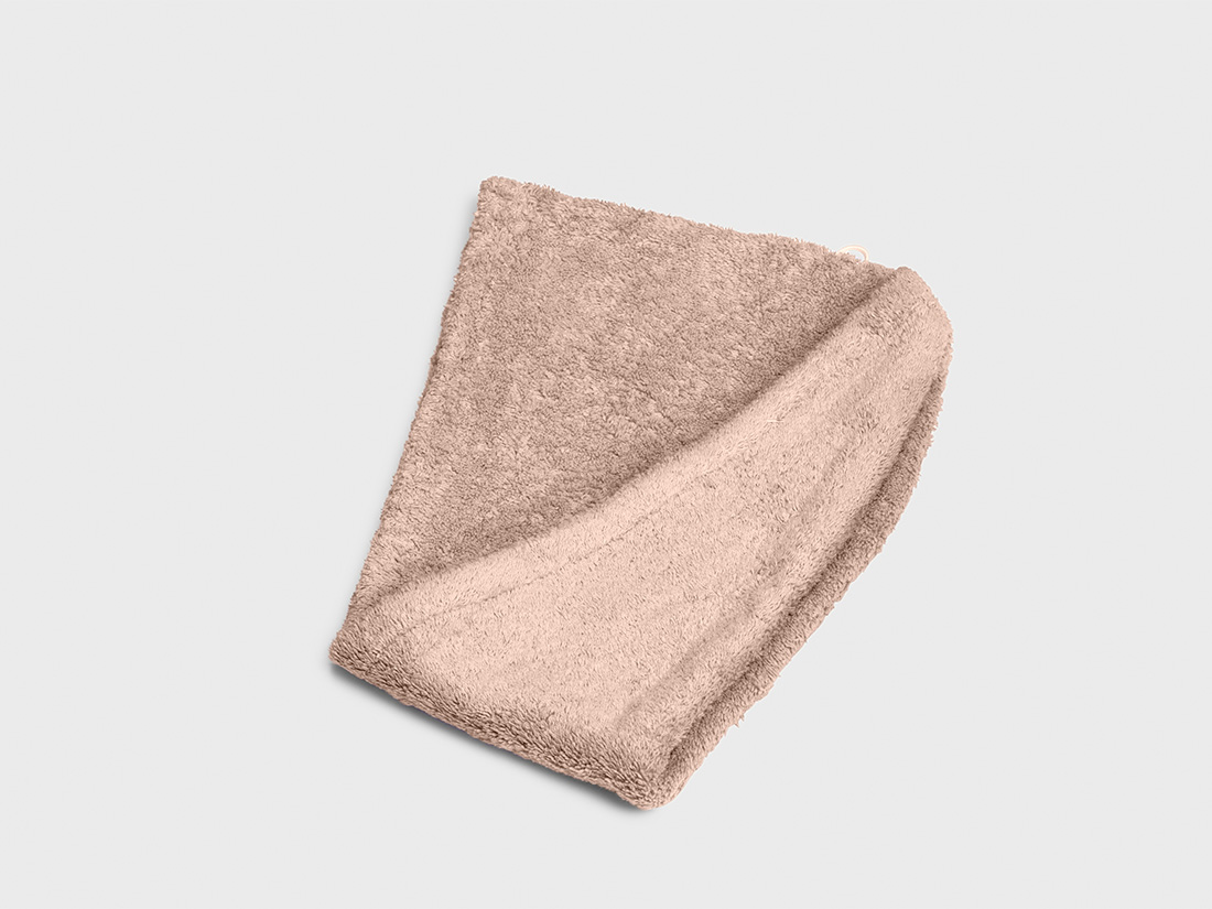 Serviette cheveux éponge rose poussiéreux