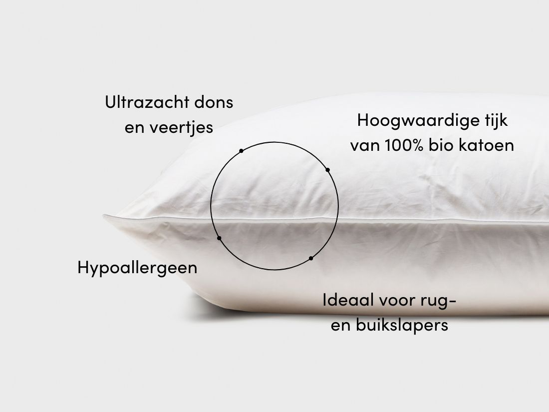 Kussen halfdons 50x60 zacht