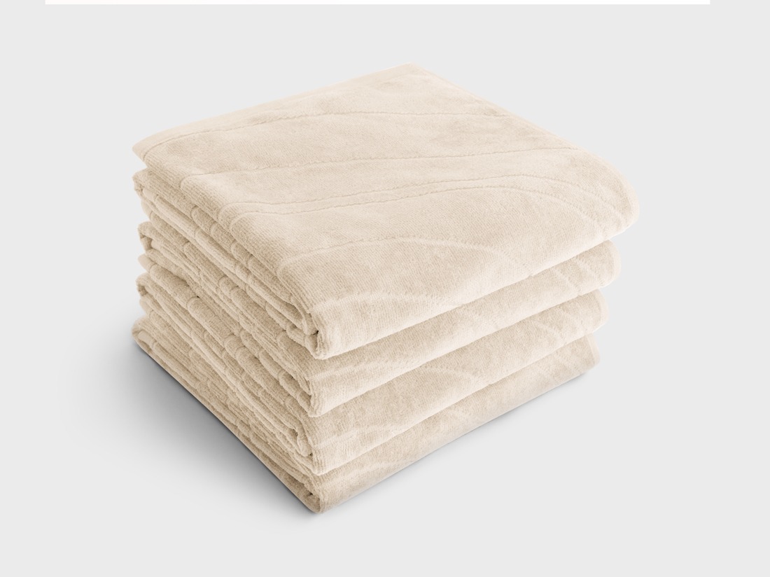 Handdoeken velours soft sand 50x100