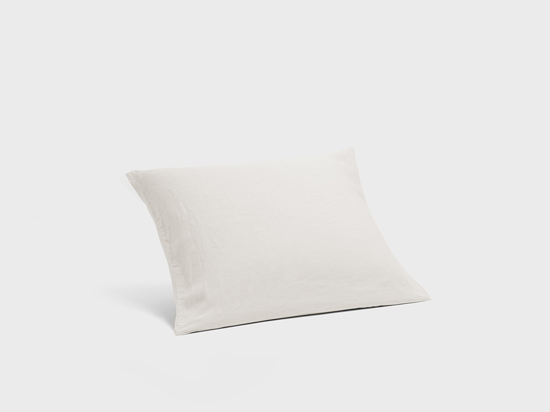Taie d'oreiller chanvre/coton crème douce