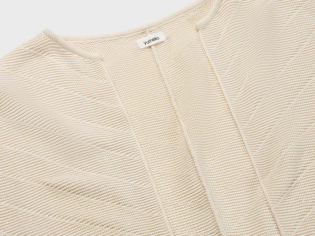 Veste de kimono en maille de coton blanc chaud