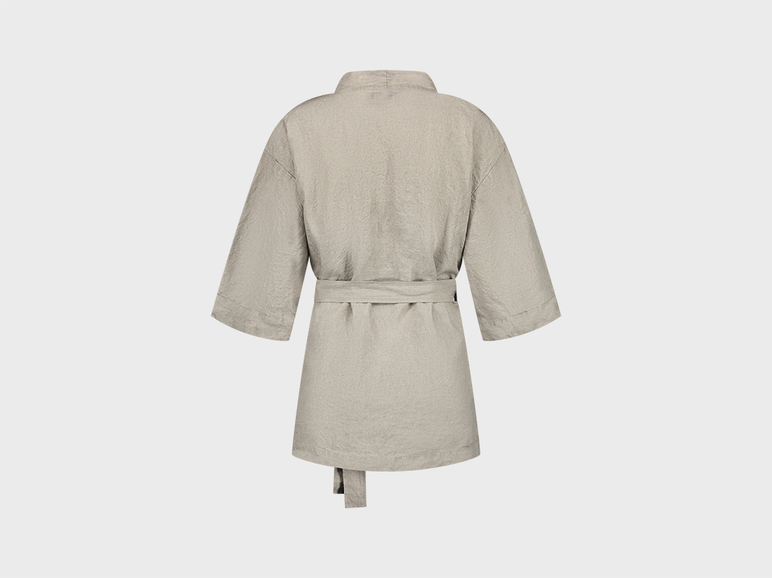 Kimono jasje gewassen linnen natural