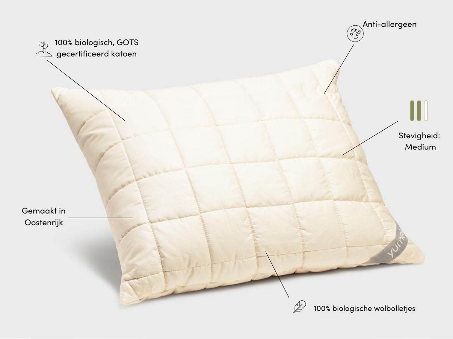 Kussen wol deluxe 50x60 medium