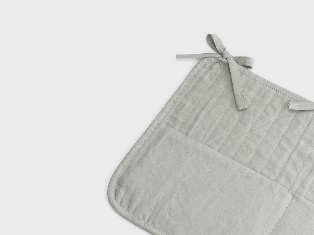 Linnen organizer misty green