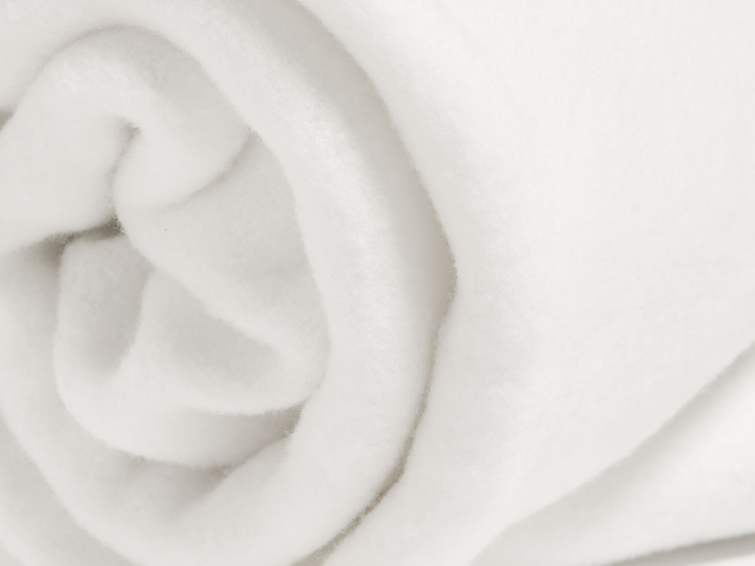 Molton topper katoen pure white