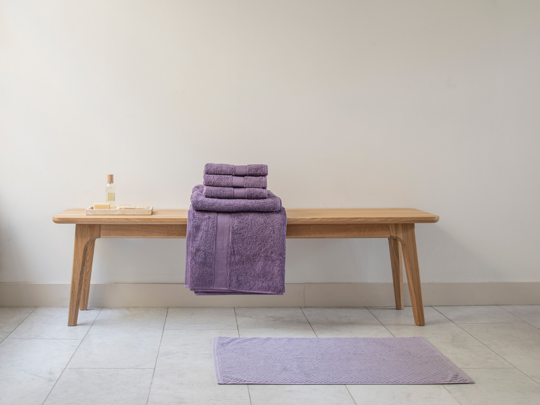 Handdoeken terry purple 50x100