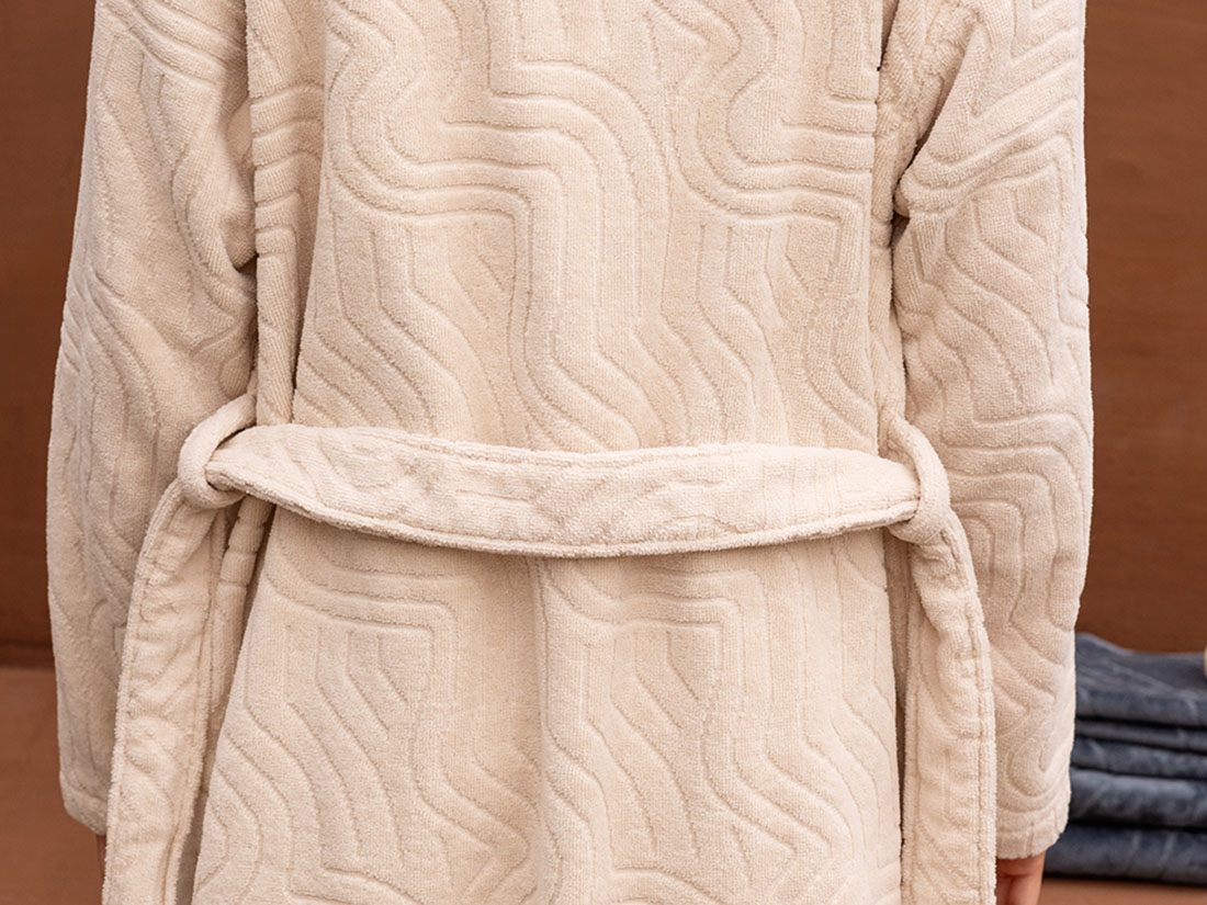 Badjas velours soft sand