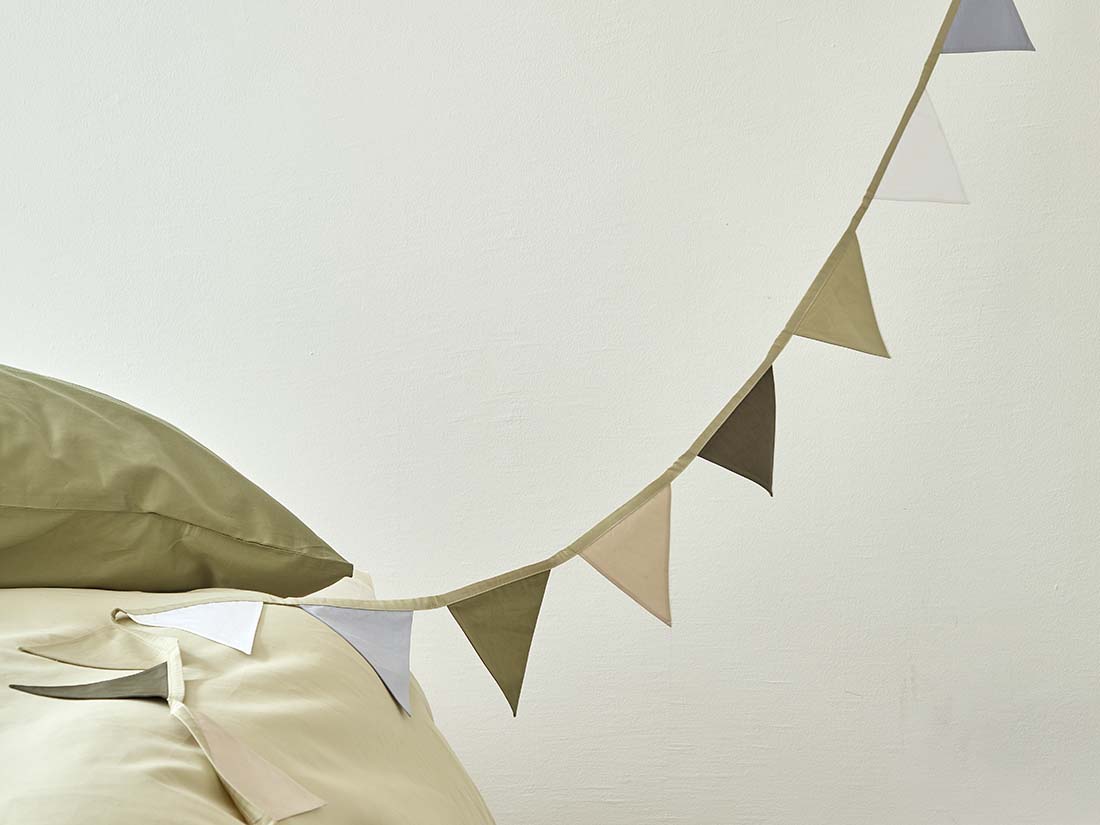 Vlaggenlijn katoen green 3.6m 