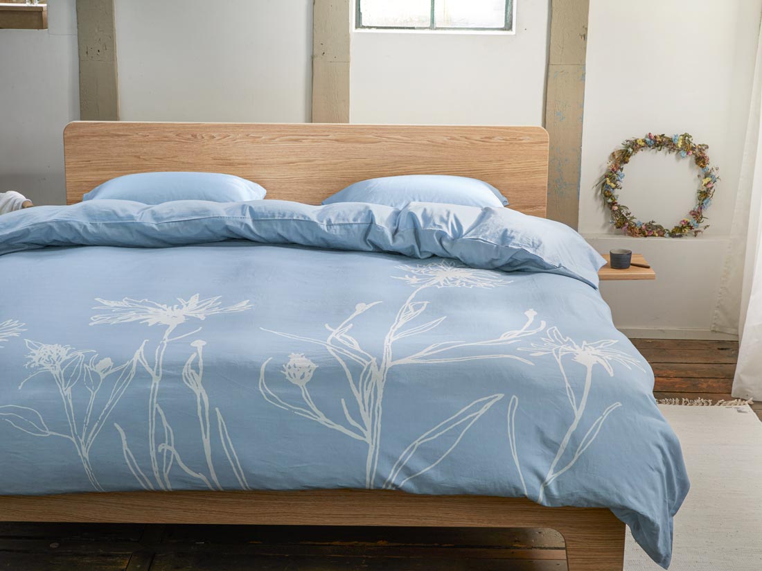 Satin-Bettwäsche Cornflower