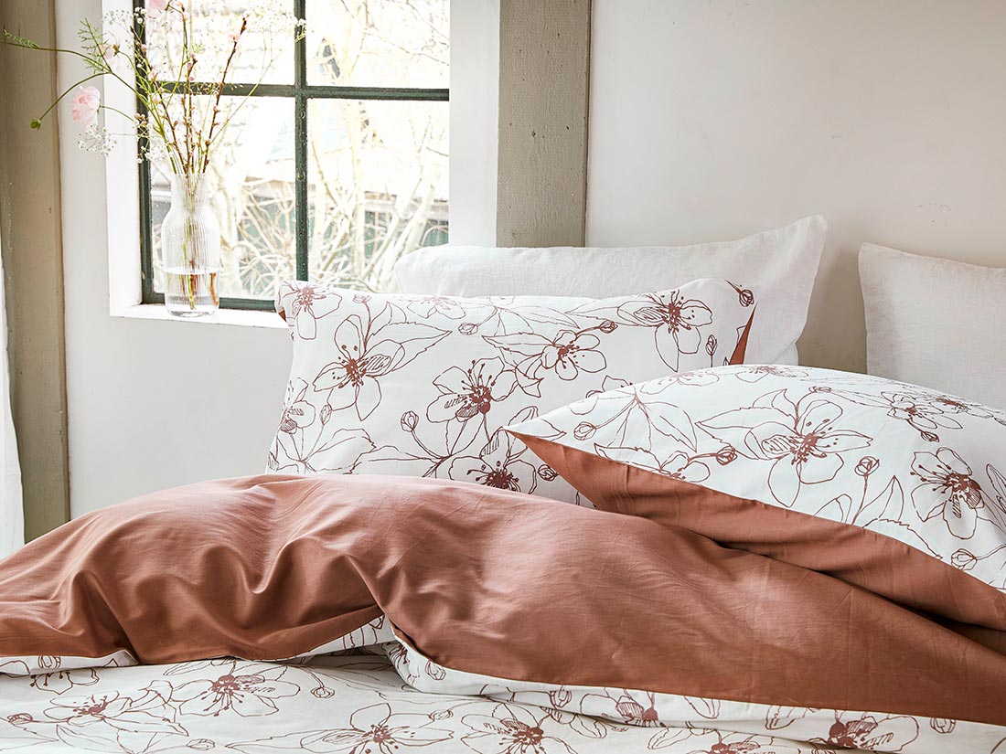 Satin-Bettwäsche Big Blossom