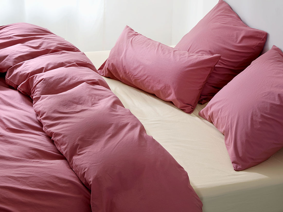 Dekbedovertrek percal katoen raspberry dream