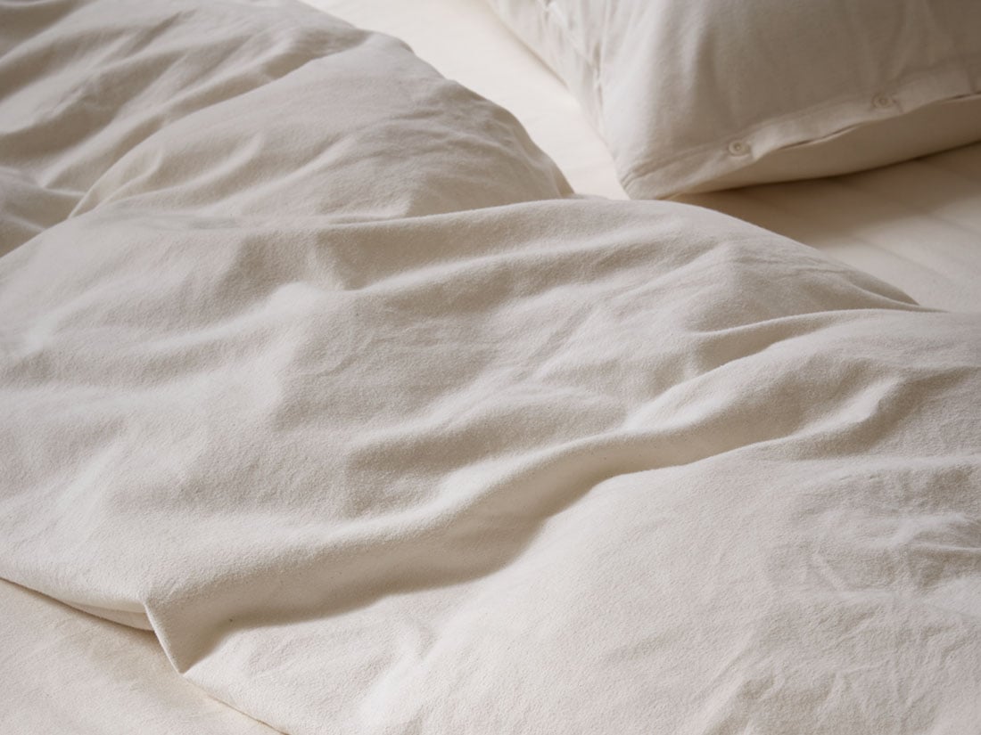 Parure de lit flanelle de coton naturel