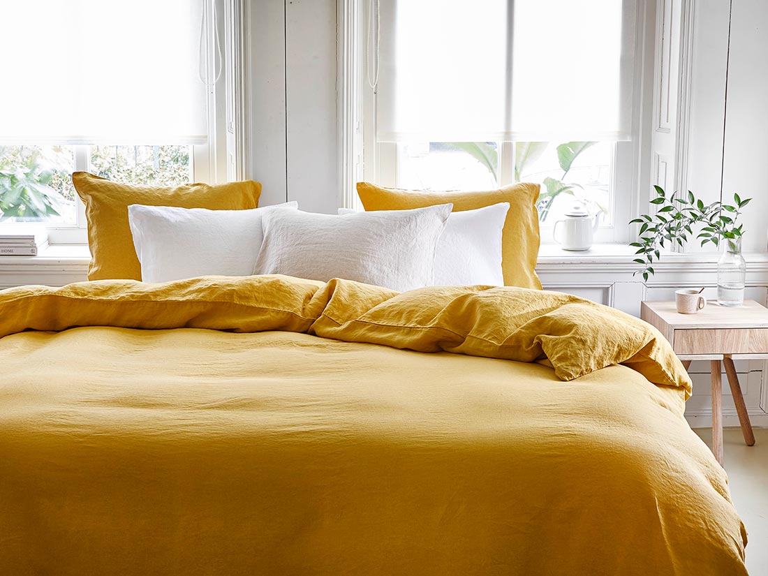 Leinen-Bettwäsche Narcissus