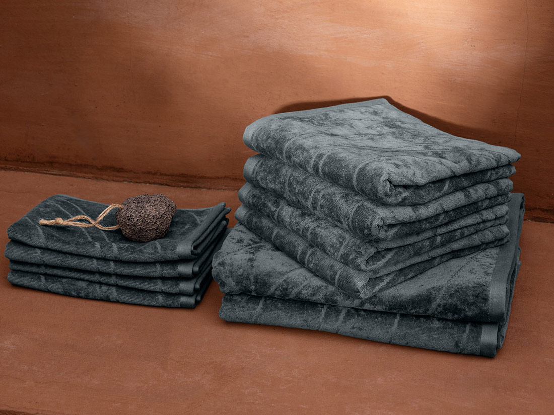 Handtücher Velours Pebble Blue 50x100