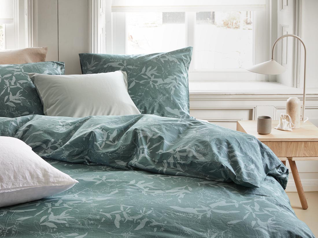 Perkal-Bettwäsche Olive Leaf