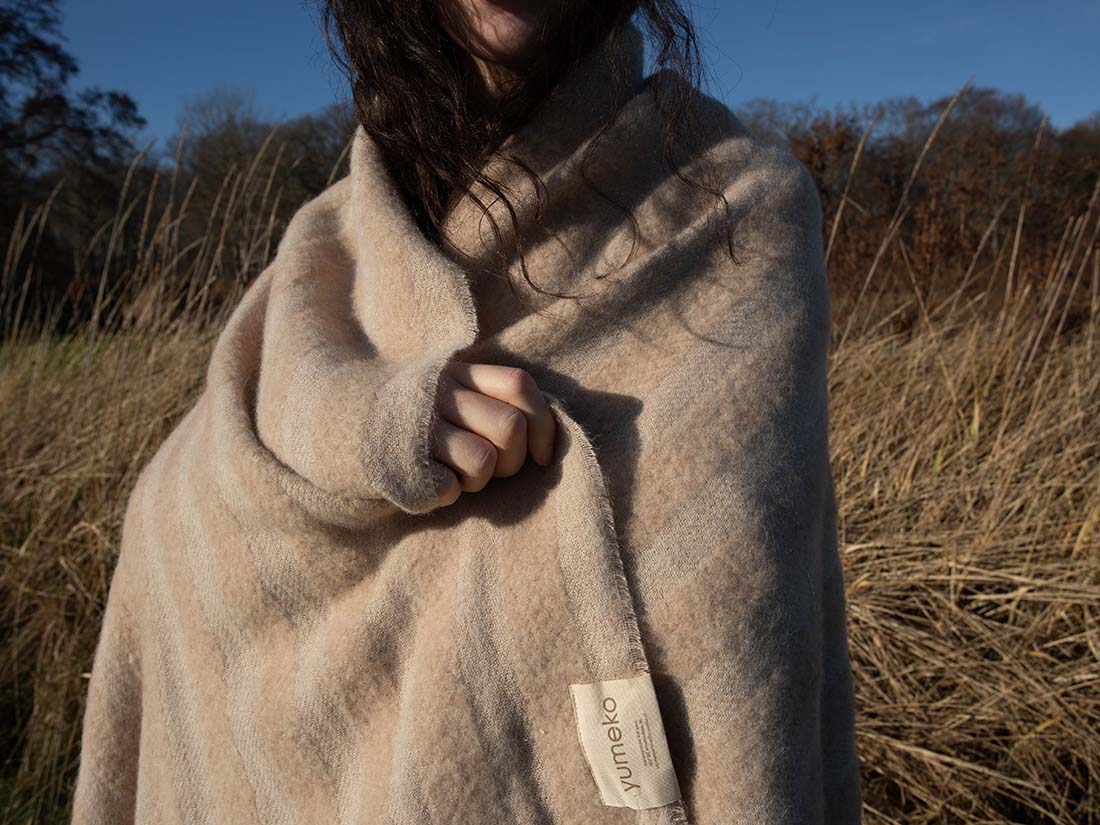 Deken alpacawol camel 130x200